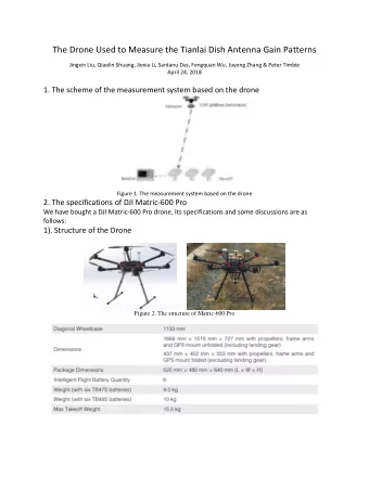 The Drone Used to Measure the Tianlai Dish Antenna Gain Patterns  Jingxin Liu, Qiaolin Shuang,