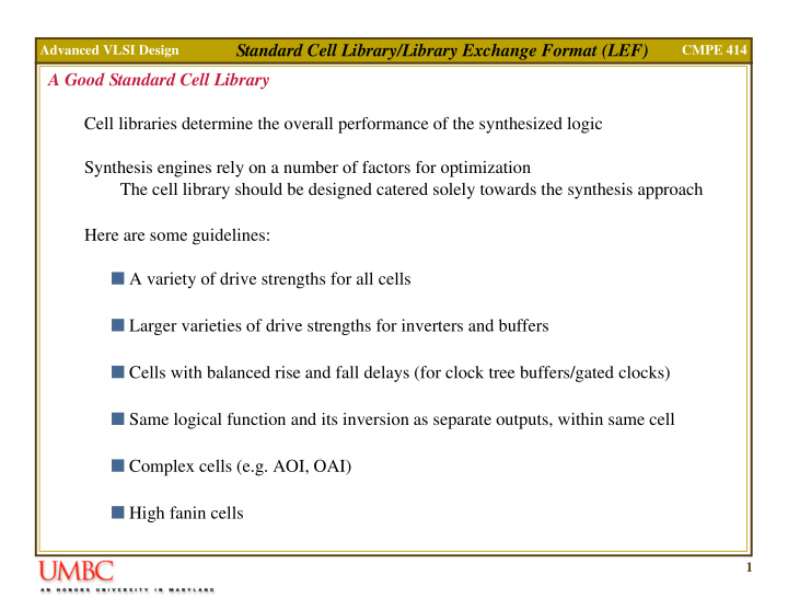 standard cell library library exchange format lef