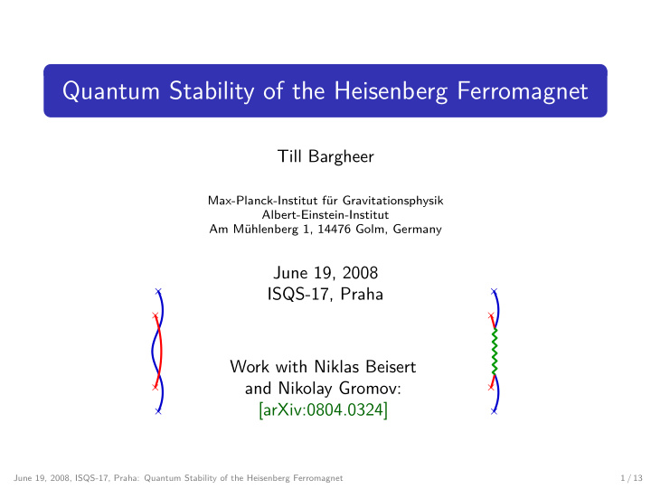 quantum stability of the heisenberg ferromagnet