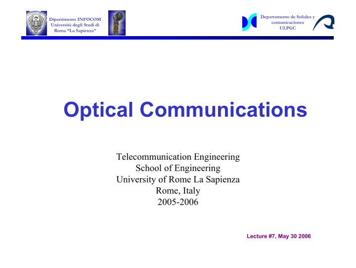 optical communications