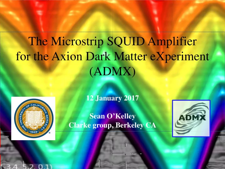 the microstrip squid amplifier
