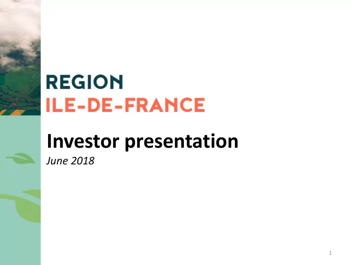 investor presentation