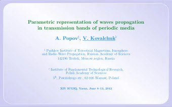 Parametric representation of waves propagation  in transmission bands of periodic media A. Popov