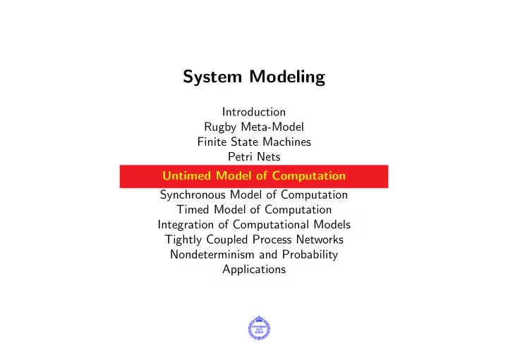 system modeling
