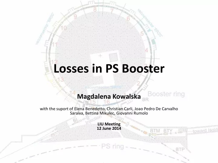 losses in ps booster