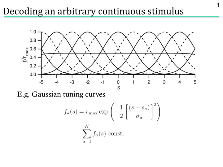 decoding an arbitrary continuous stimulus