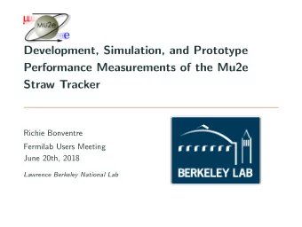 Development, Simulation, and Prototype  Performance Measurements of the Mu2e  Straw Tracker  Richie