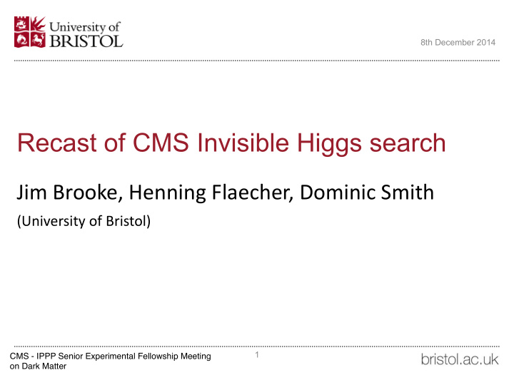 recast of cms invisible higgs search