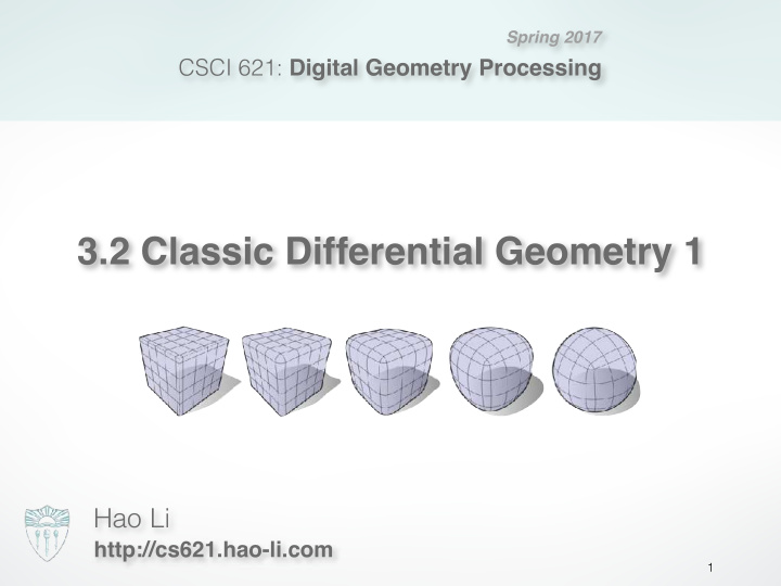 3 2 classic differential geometry 1