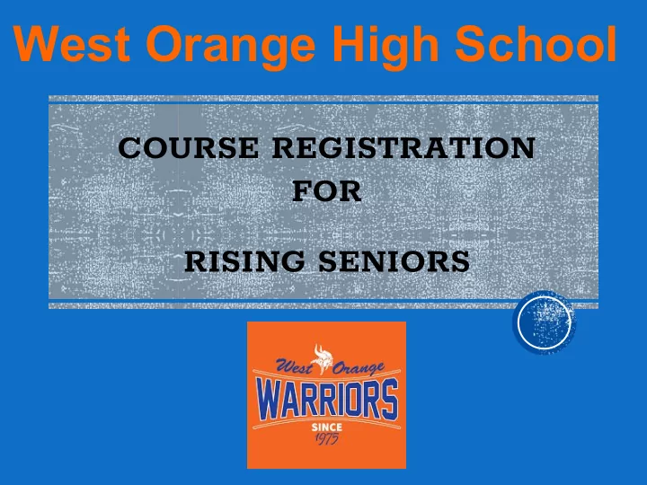 rising seniors your counselors