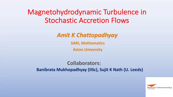 ma magnetoh ohydrod odynami mic t turb rbulence i in st