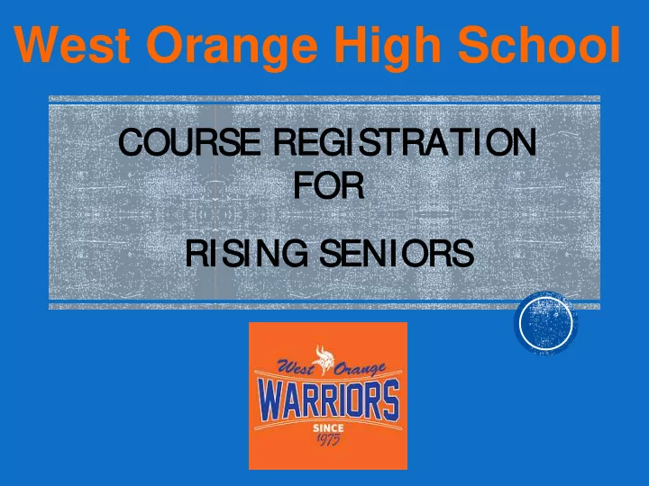 west orange high school