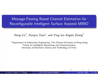 Message-Passing Based Channel Estimation for  Reconfigurable Intelligent Surface Assisted MIMO Hang