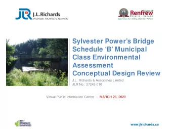 Sylvester Powers Bridge  Schedule B Municipal  Class Environmental  Assessment  Conceptual