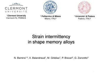 in shape memory alloys N. Barrera 1,2 , X. Balandraud 1 , M. Grdiac 1 , P. Biscari 2 , G.