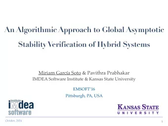 An Algorithmic Approach to Global Asymptotic  Stability Verification of Hybrid Systems  Miriam