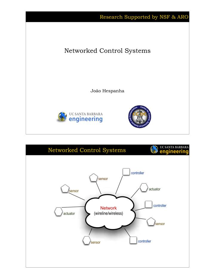 networked control systems