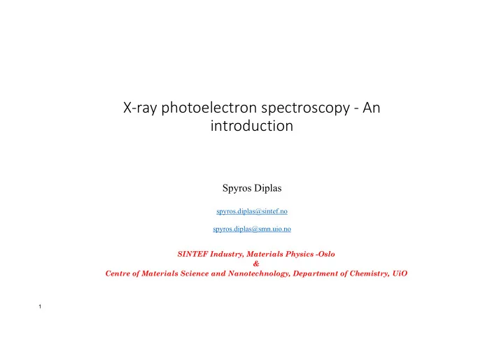 x ray photoelectron spectroscopy an introduction