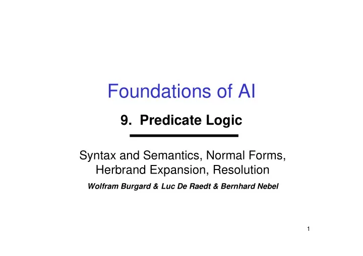 foundations of ai