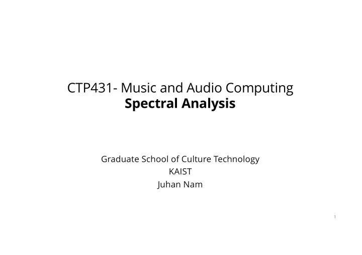 ctp431 music and audio computing spectral analysis