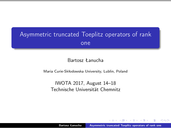 asymmetric truncated toeplitz operators of rank one