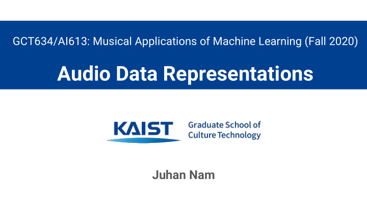 audio data representations