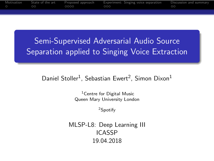 semi supervised adversarial audio source separation