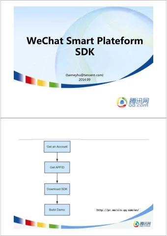 WeChat Smart Plateform  SDK  (barneyhu@tencent.com)  2014.09  http://pr.weixin.qq.com/en/  Demo