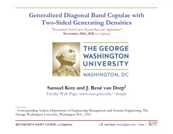 Generalized Diagonal Band Copulae with  Two-Sided Generating Densities  &quot;Presentation Short