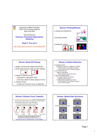 Page 1  1  Review: Exploiting Coherence  Review: Precise Collisions  hacked clean up  player