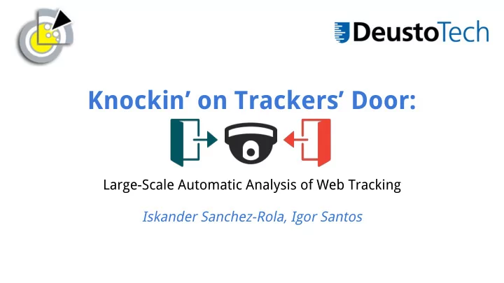 knockin on trackers door