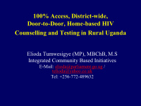 100 access district wide door to door home based hiv