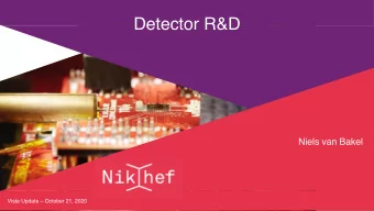 Detector R&amp;D   Klik om de tekststijl van het model te bewerken   Tweede niveau   Derde