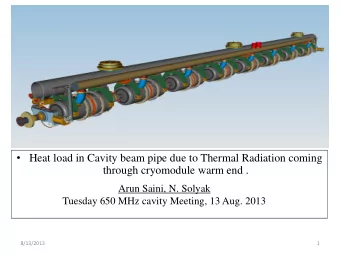 Heat load in Cavity beam pipe due to Thermal Radiation coming  through cryomodule warm end .