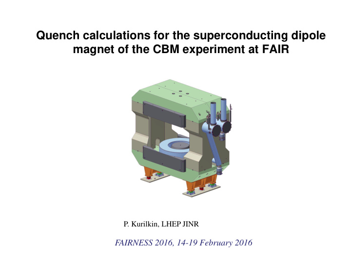 quench calculations for the superconducting dipole
