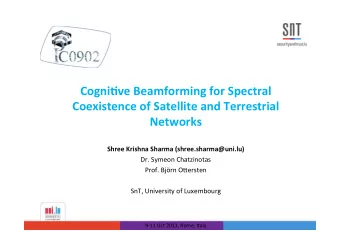 Cogni've  Beamforming  for  Spectral    Coexistence  of  Satellite  and