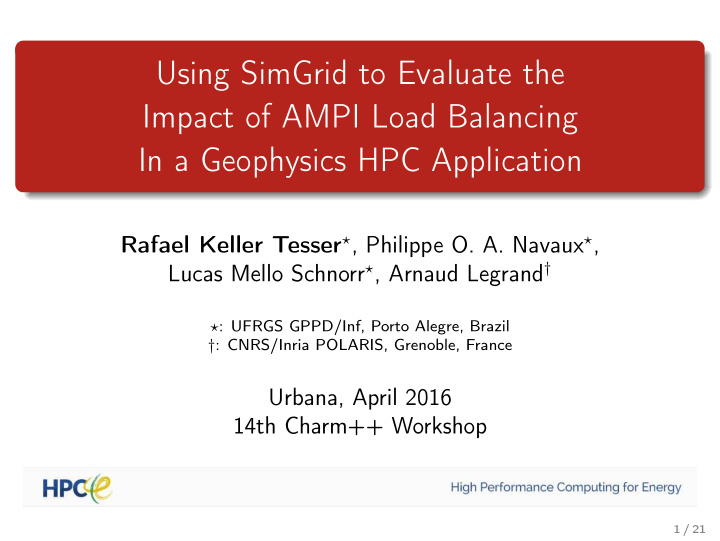 using simgrid to evaluate the impact of ampi load