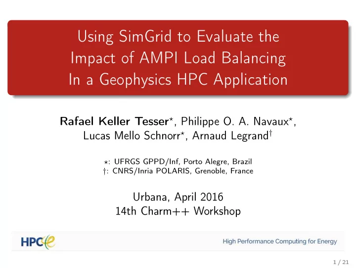 using simgrid to evaluate the impact of ampi load