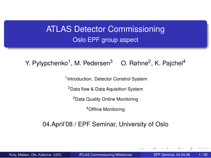 atlas detector commissioning