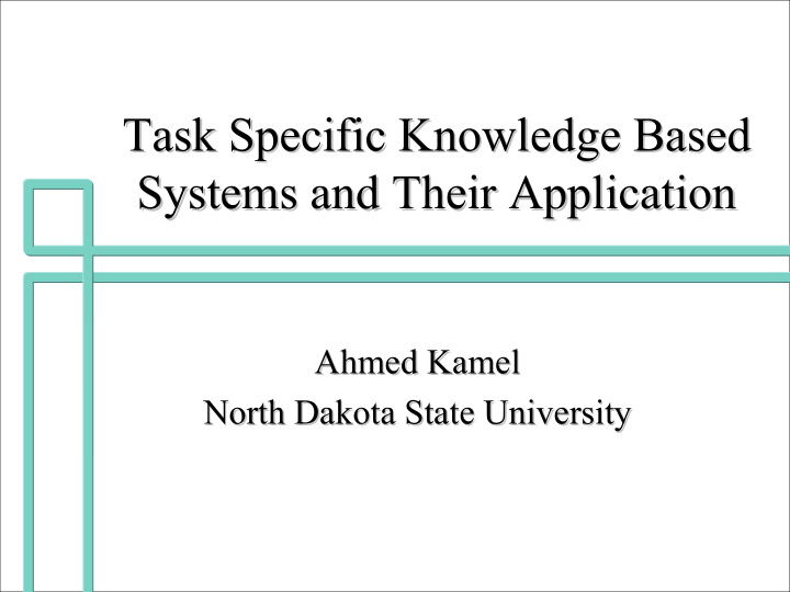 task specific knowledge based task specific knowledge