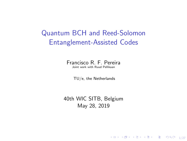 quantum bch and reed solomon entanglement assisted codes