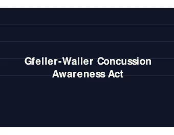 Gfeller Waller Conc ssion  Gfeller Waller Conc ssion  Gfeller-Waller Concussion  Gfeller-Waller