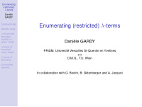 enumerating restricted terms