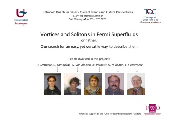 Vortices and Solitons in Fermi Superfluids or rather: Our search for an easy, yet versatile way to