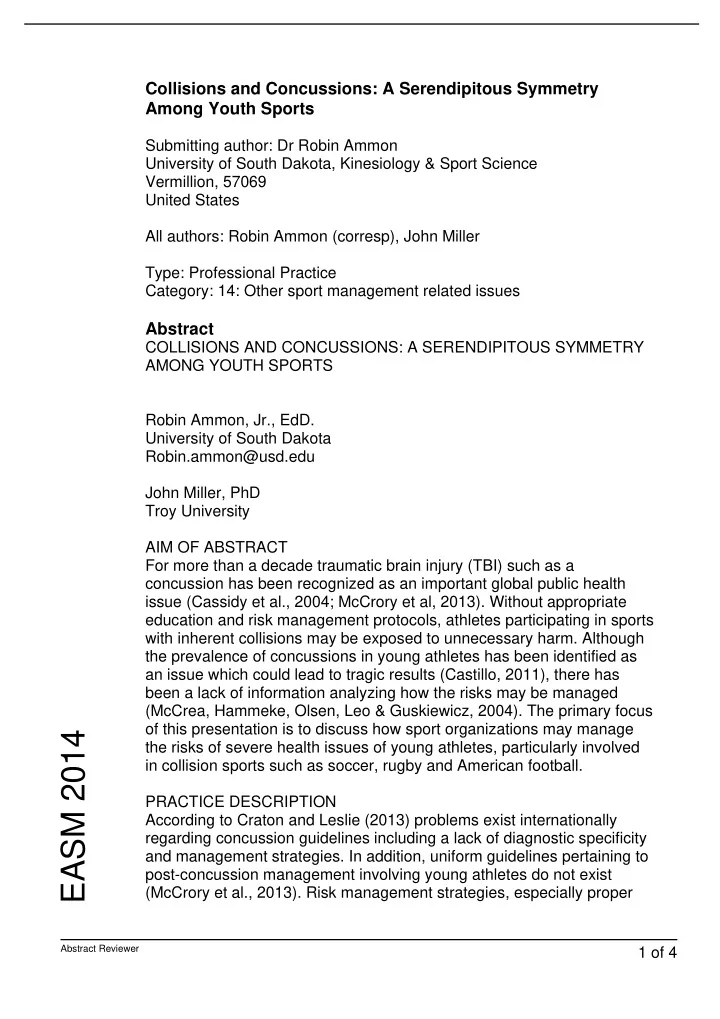 easm 2014