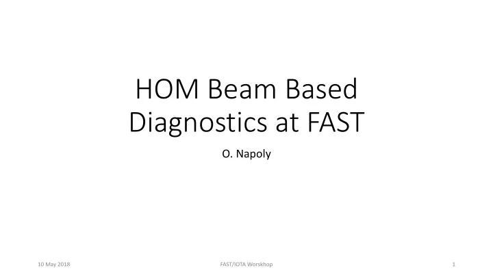 hom beam based