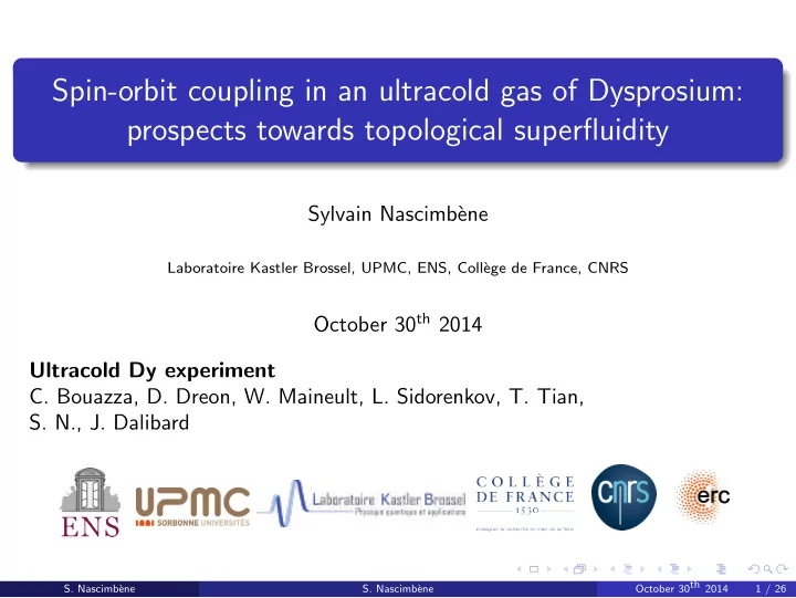 spin orbit coupling in an ultracold gas of dysprosium