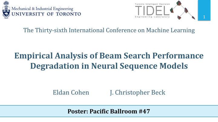 empirical analysis of beam search performance degradation