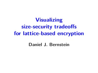 Visualizing  size-security tradeoffs  for lattice-based encryption  Daniel J. Bernstein  Horizontal