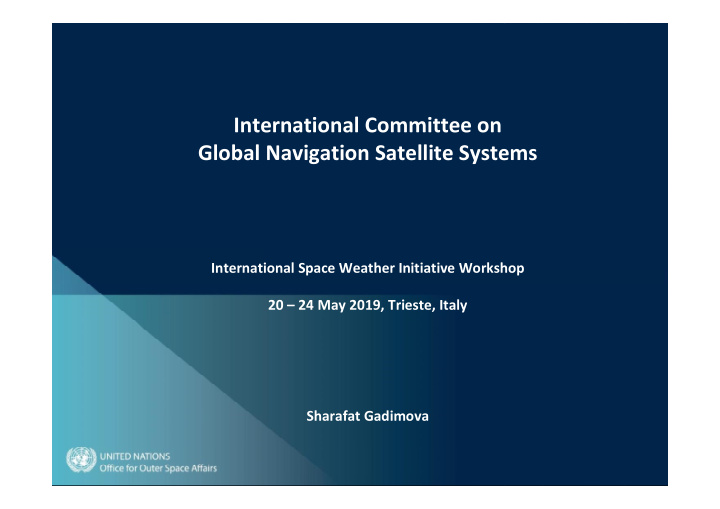 international committee on global navigation satellite